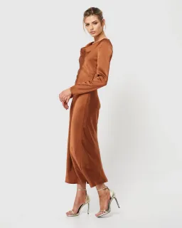 Mossman Pure Imagination Midi Dress Brown Size 10 for rent on The Volte - image 5