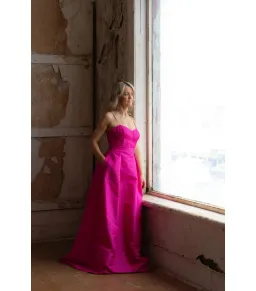 Rebecca Vallance Frenchy Gown Fuscia Pink Size AU 10 for rent on The Volte - image 4