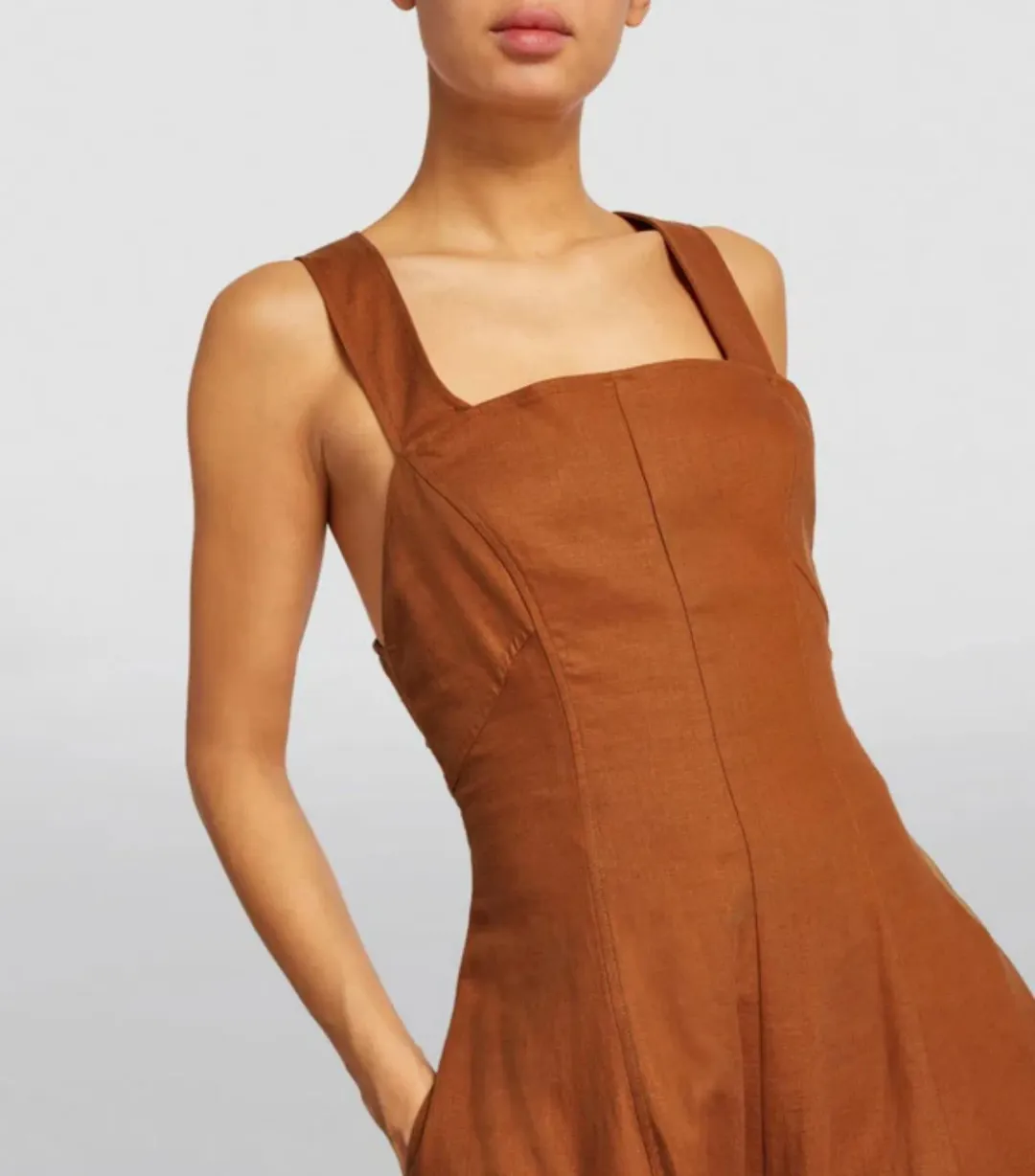 Camilla and Marc Anneli Maxi Dress in Dark Orange Size AU 10 for rent on The Volte - main image