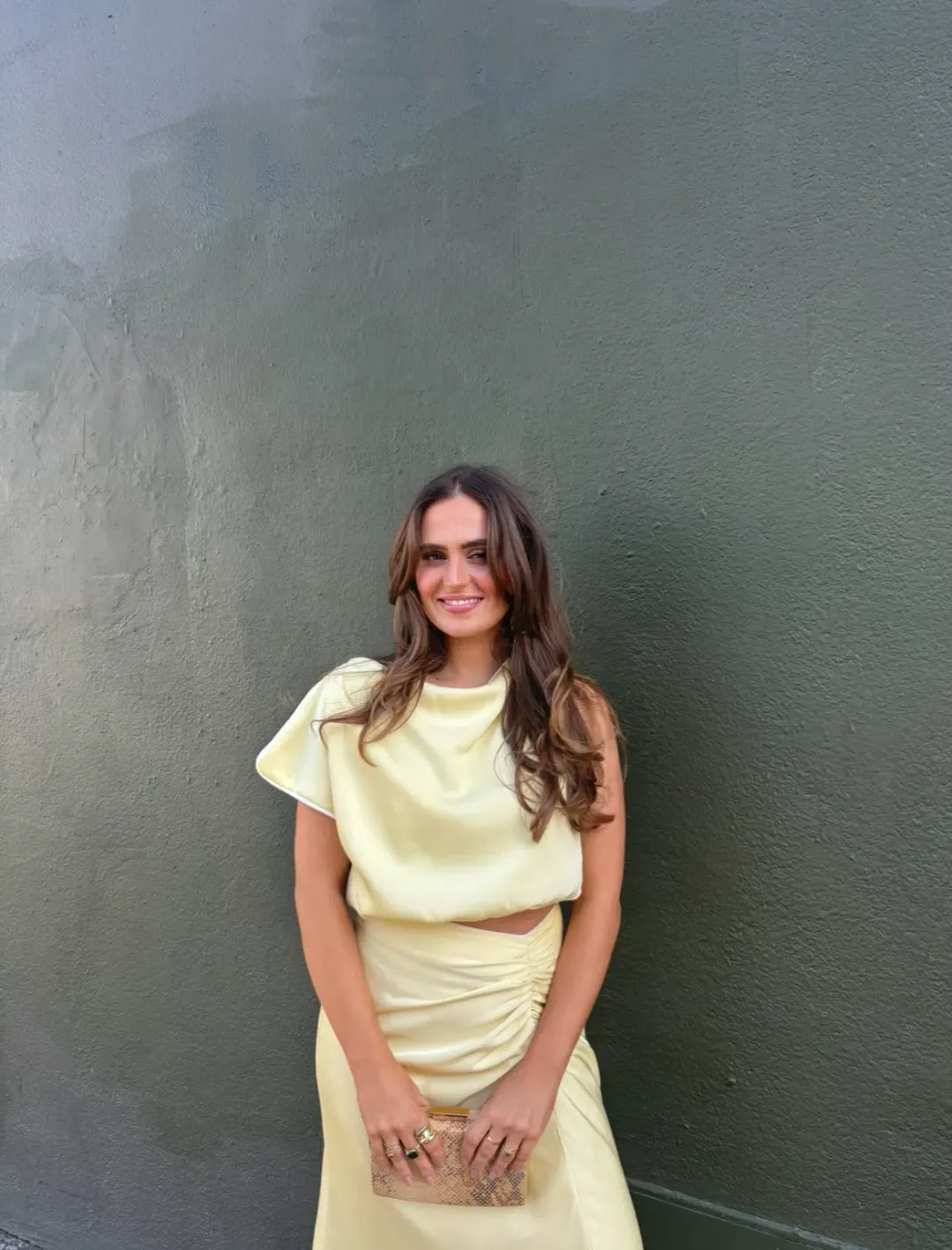 Sheike Milani Top and Midi Skirt in Lemon Size AU 6 for rent on The Volte - main image