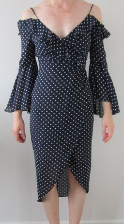 Sheike Alliance Blue Polka Dot Dress Navy 6 for rent on The Volte - image 3