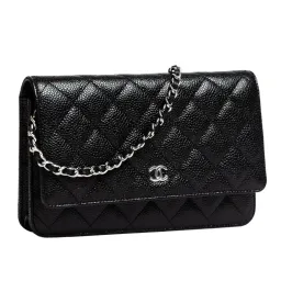 Chanel Classic Wallet On Chain Bag Black/Silver for rent on The Volte - image 2