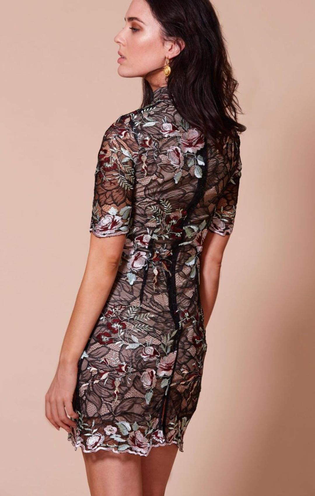 Winona Grimaldi Dress Black Lace Sz 6 for rent on The Volte - main image