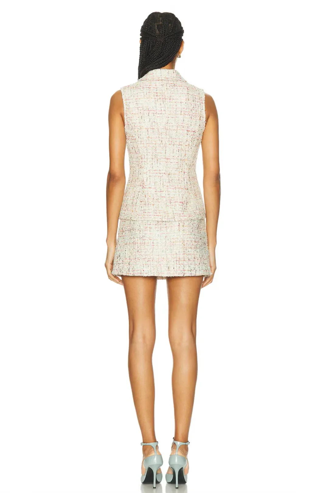 Self Portrait Embellished Boucle Tailored Mini Dress Multi Size AU 4 for rent on The Volte - main image