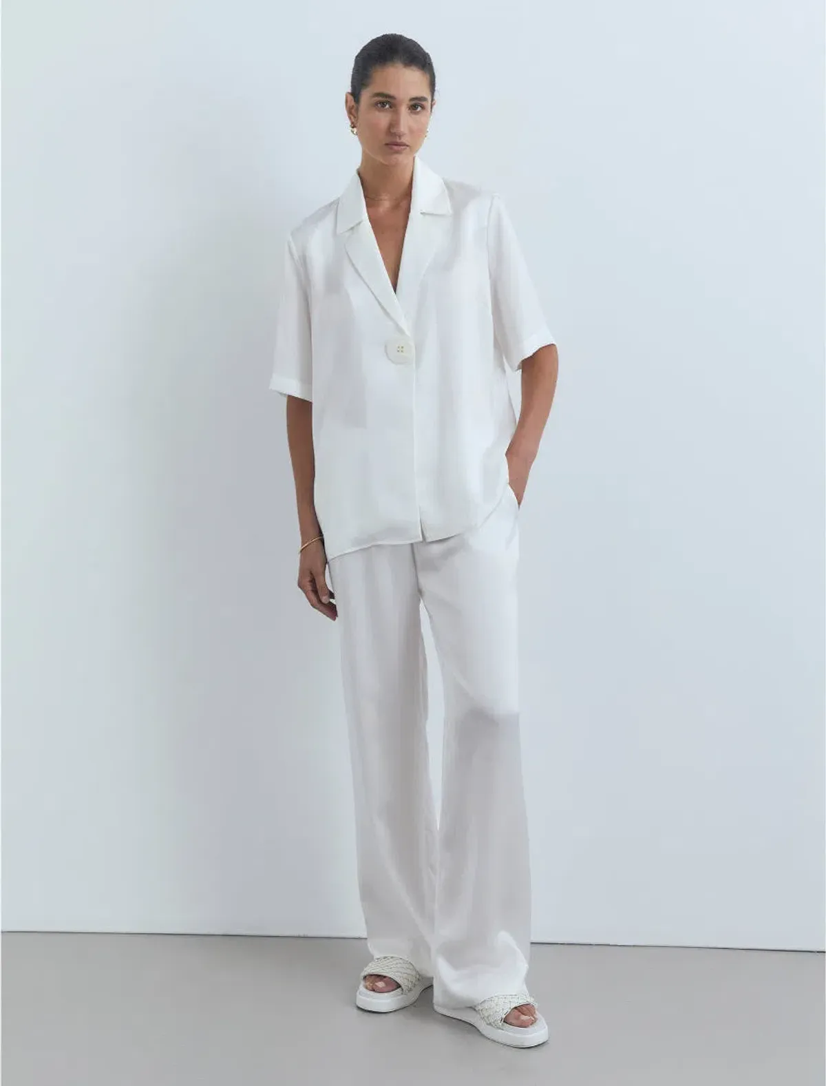 VIktoria & Woods Chorus Top & Pilot Pant Set Ivory Size 1 / AU 8 for rent on The Volte - main image