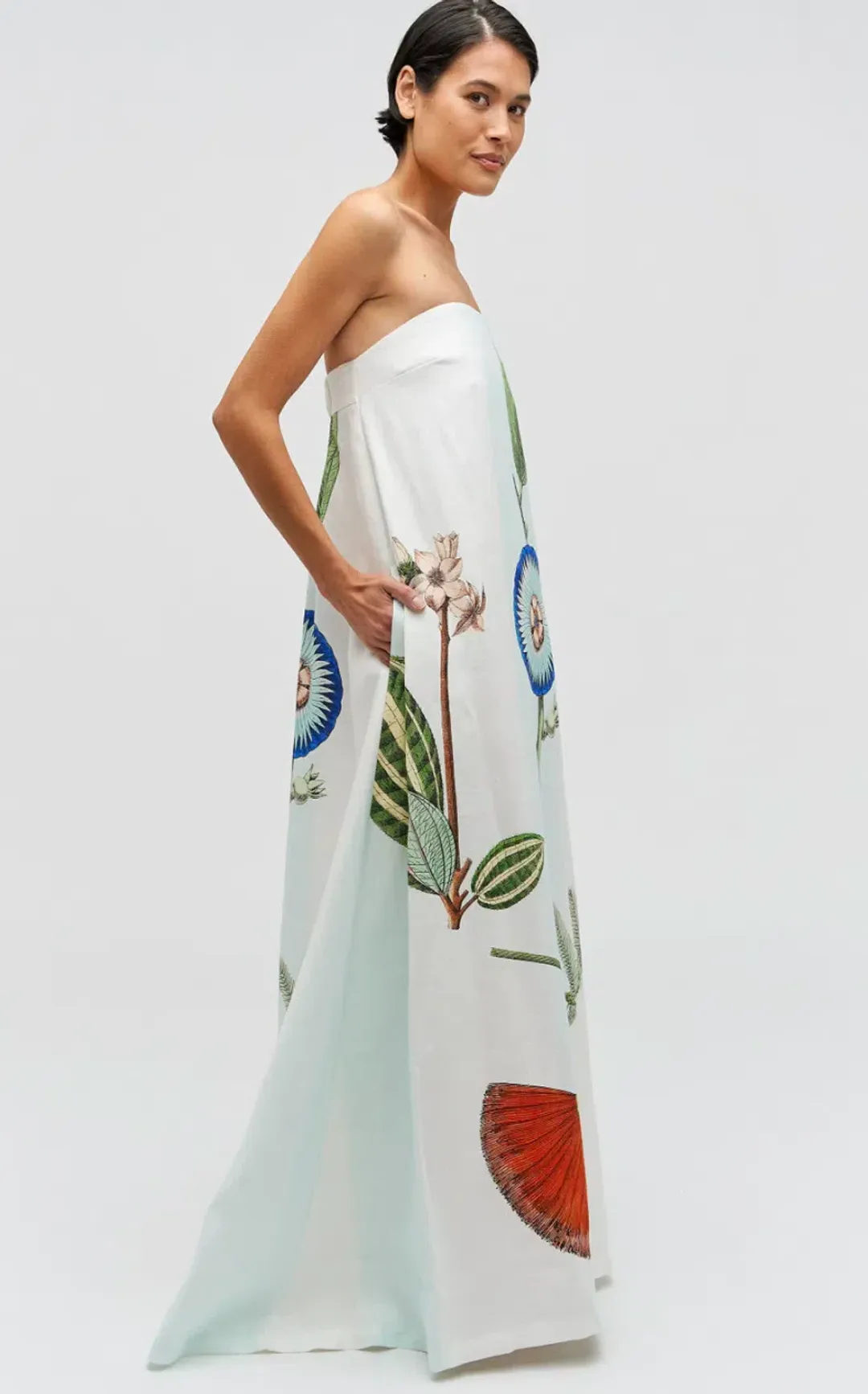 Oroton Grand Floral Gown Multi Size 10 for rent on The Volte - main image