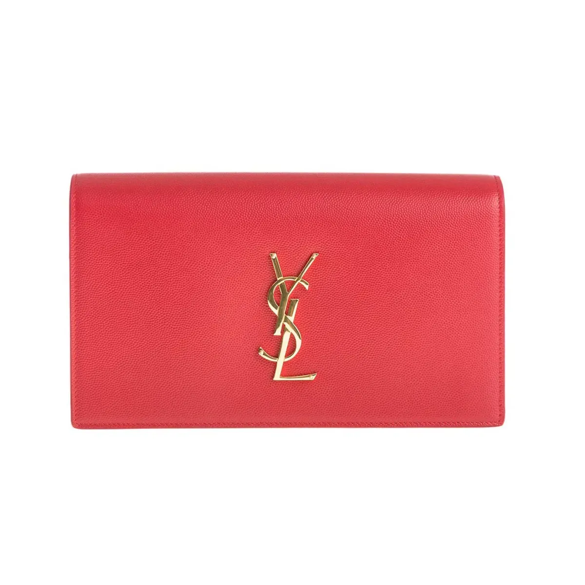 Saint Laurent Classic Kate Monogram Clutch Red  for rent on The Volte - main image