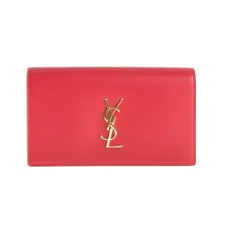 Saint Laurent Classic Kate Monogram Clutch Red  for rent on The Volte - image 1