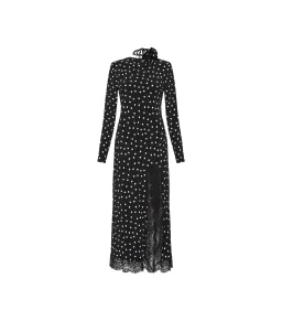 Rebecca Vallance Celyn Polka Dot Midi Dress Black Size AU 12 for rent on The Volte - image 5