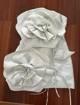 Sierra Darien Voluminous Flower Design Dress Silver Size AU 8 for rent on The Volte - image 1