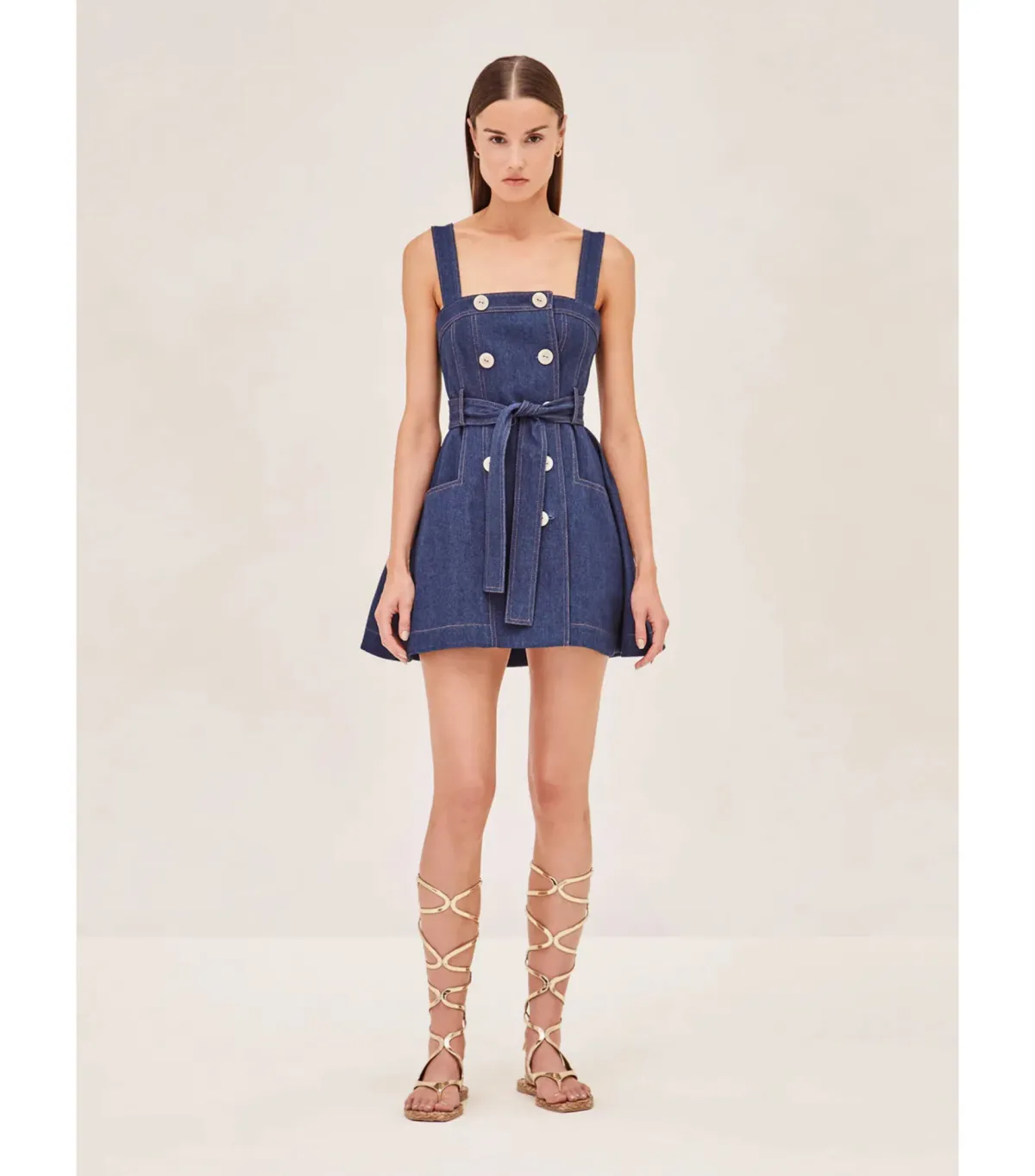 Alexis Danni Mini Denim Dress Blue Size XS / AU 6 for rent on The Volte - main image