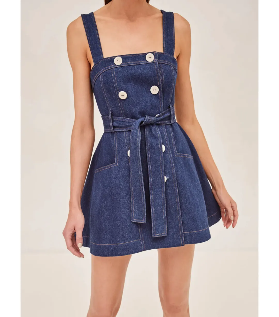 Alexis Danni Mini Denim Dress Blue Size XS / AU 6 for rent on The Volte - main image