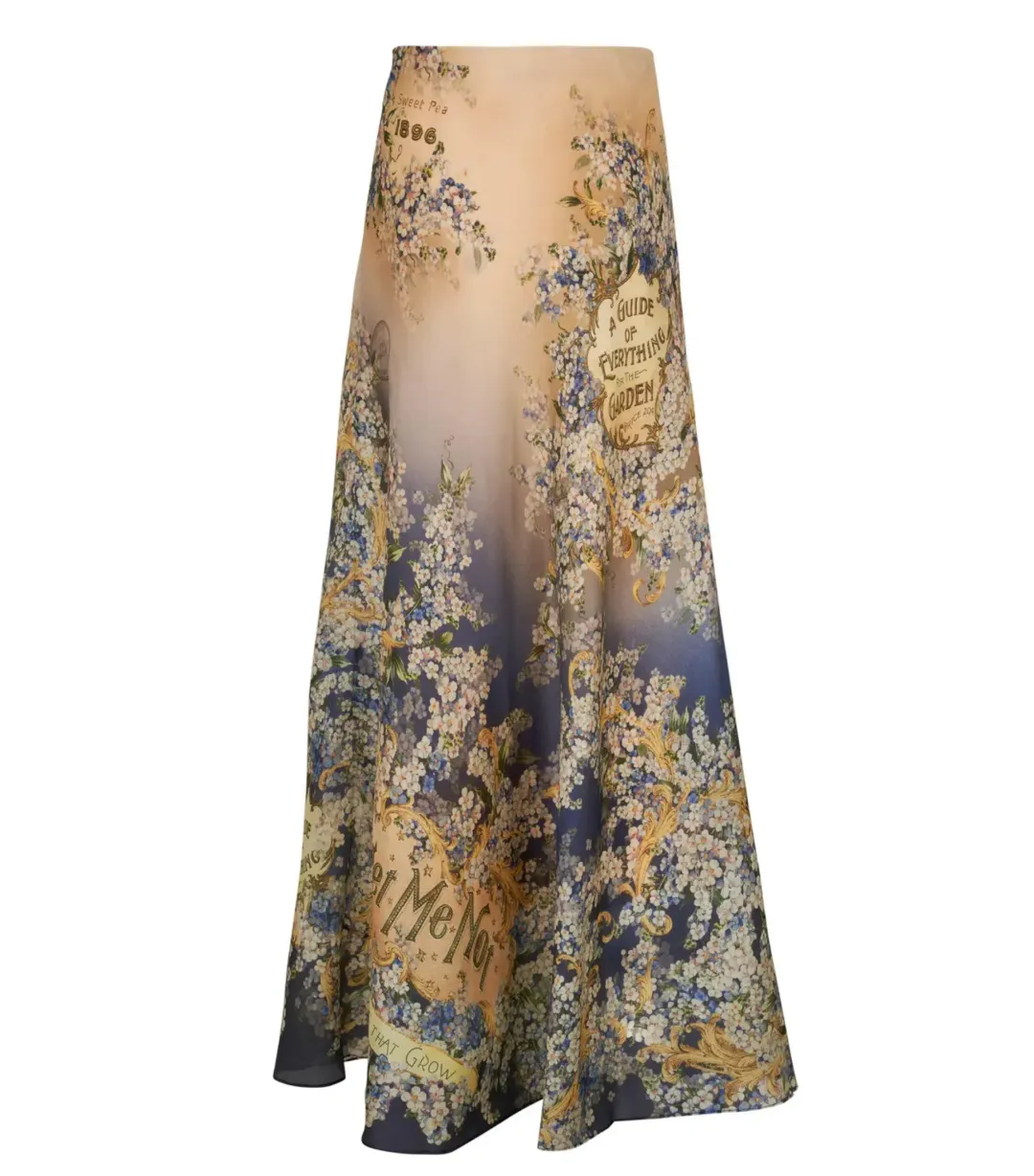 Zimmermann Tama Bralette Size 2 / AU 10 and Bias Flare Skirt Size 0 / AU 6 Set Forget Me Knots  for rent on The Volte - main image