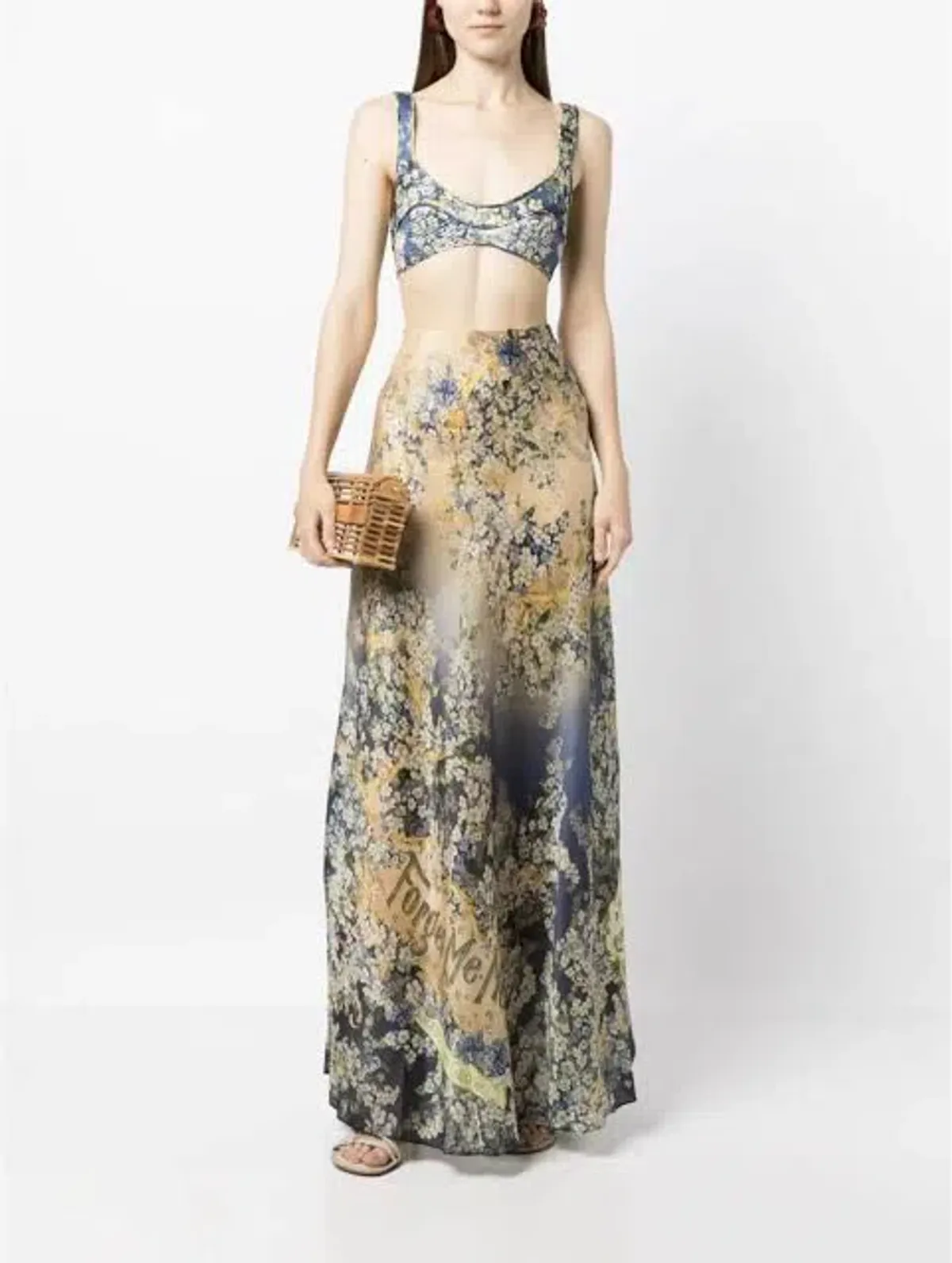 Zimmermann Tama Bralette Size 2 / AU 10 and Bias Flare Skirt Size 0 / AU 6 Set Forget Me Knots  for rent on The Volte - main image
