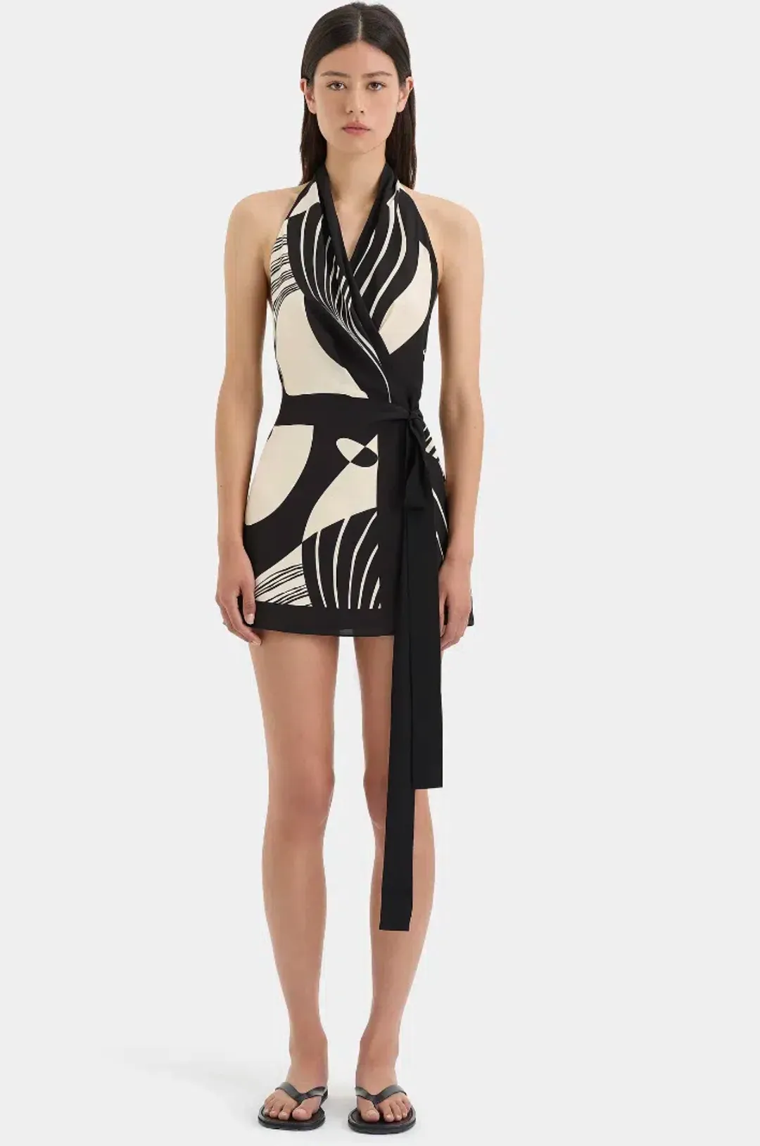 Sir the Label Realisme Wrap Halter Mini Dress - size 1 for rent on The Volte - main image
