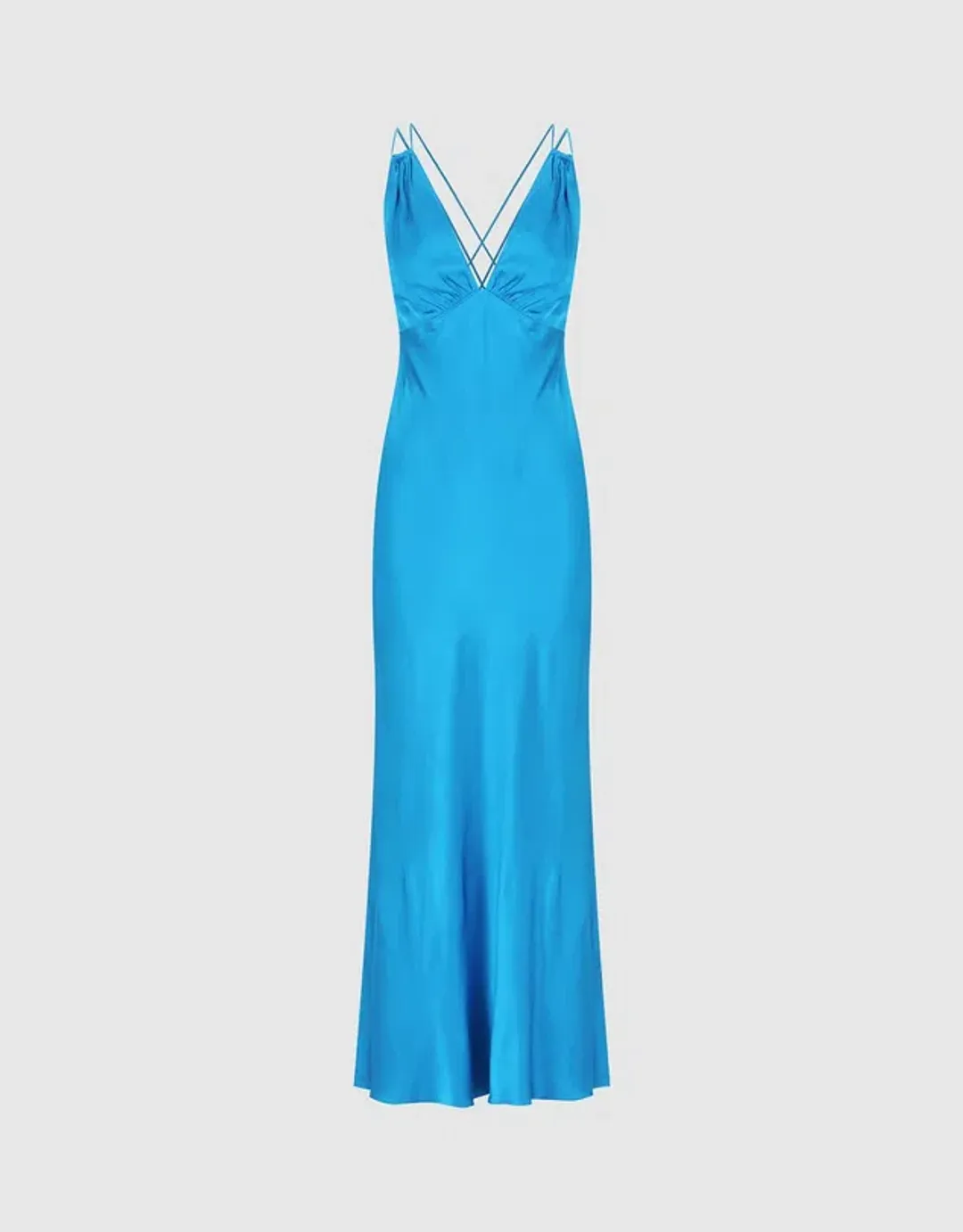 Shona Joy Nora Double Strap Maxi Dress Aqua for rent on The Volte - main image