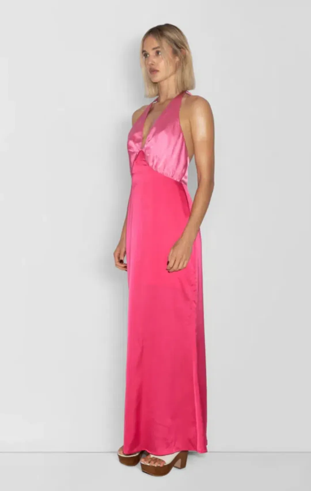 The Wolf Gang Oahu Slip Dress - Hot Pink - XS for rent on The Volte - main image