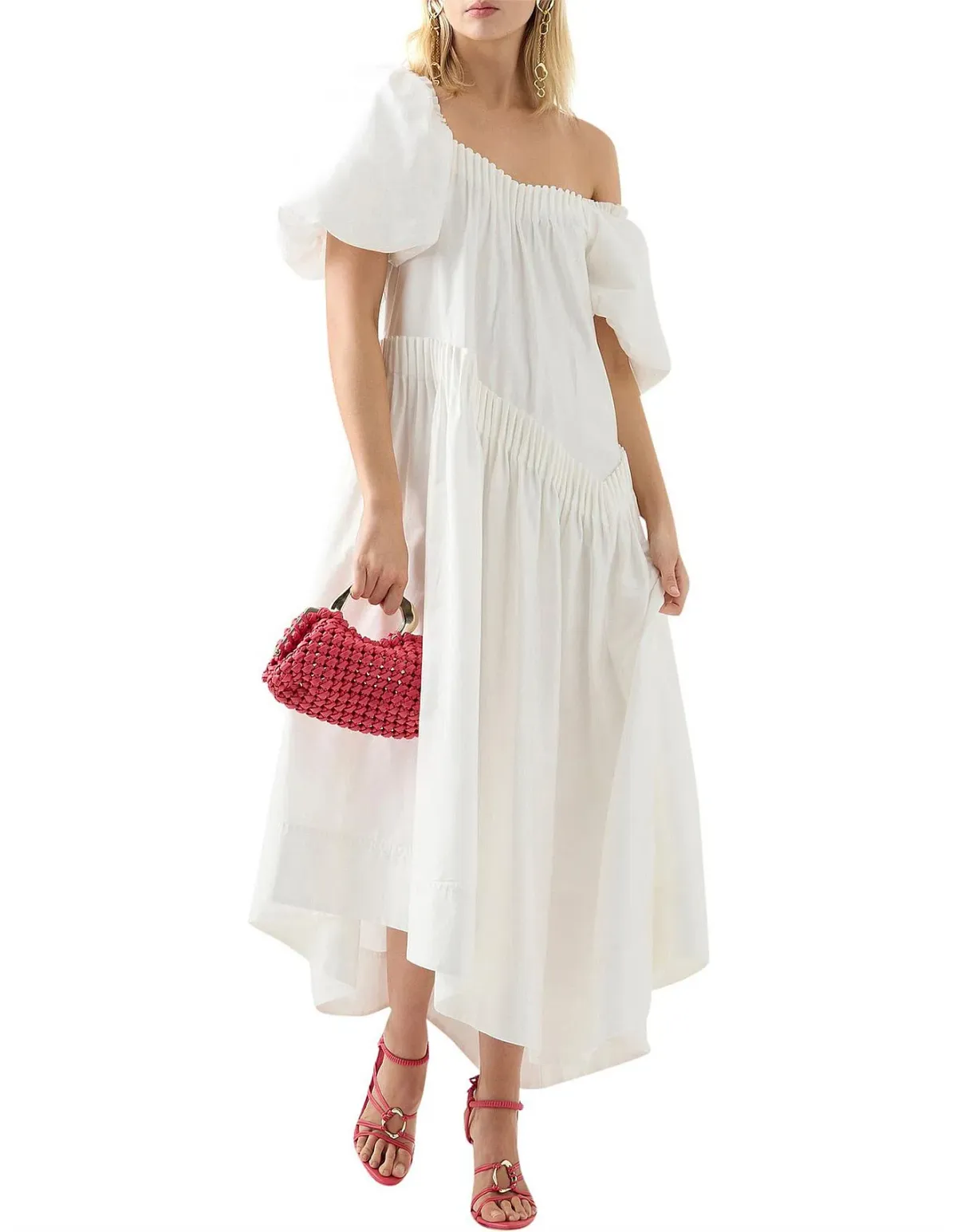 AJE Severine Smock Midi Dress AU 4 for rent on The Volte - main image