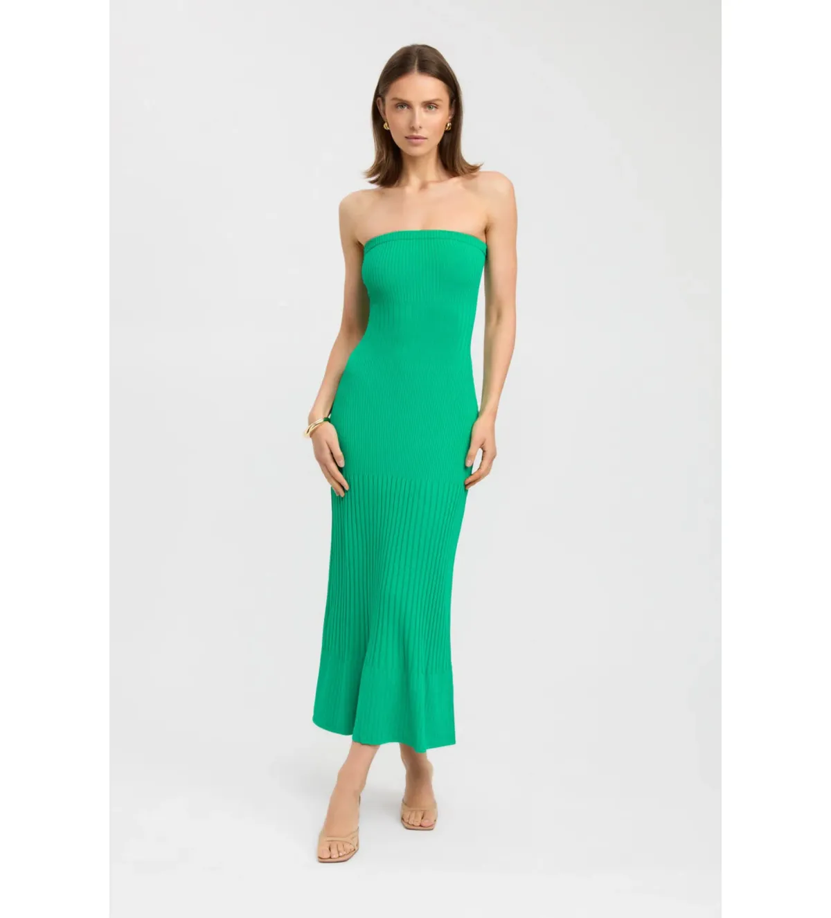 Kookai Serah Strapless Dress Green Size 10  for rent on The Volte - main image