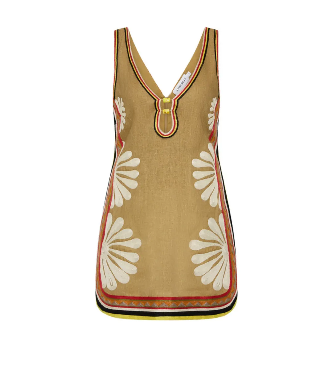 Antipodean The Melody V-Neck Mini Dress Dress Print Size 8 for rent on The Volte - main image