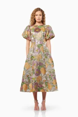 Elliatt Darlene Midi Dress Metallic Floral Size L / AU 12 for rent on The Volte - image 5