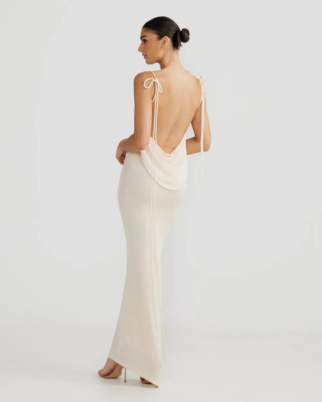 Melani The Label Cristina Gown in Pearl White Size XS / AU 6 for rent on The Volte - main image