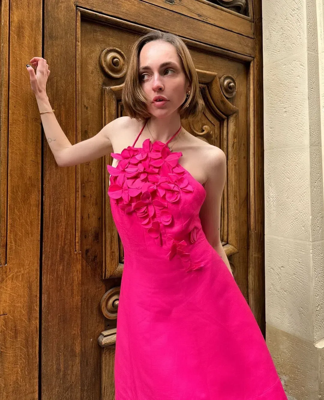 Acler Toren Mini Dress in Pink Size AU 10 for rent on The Volte - main image