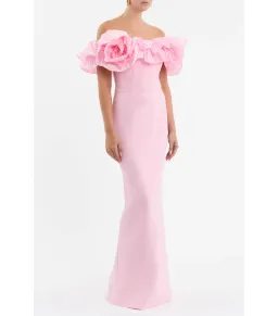 Rebecca Vallance Jenna Off Shoulder Gown Pink Size AU 4  for rent on The Volte - image 2