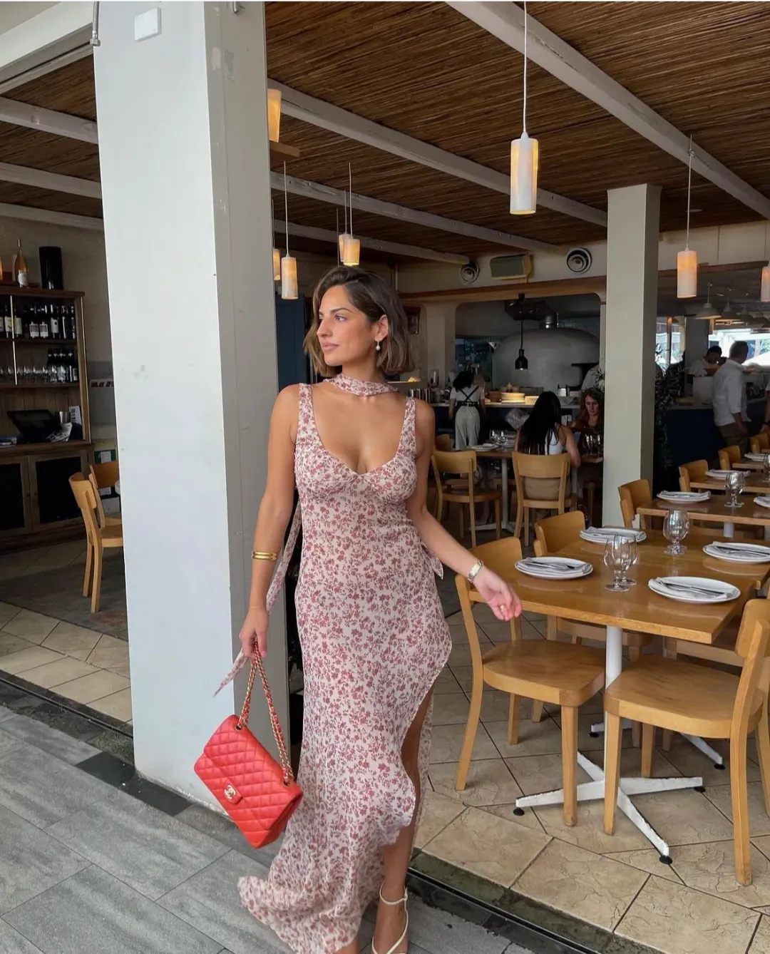 Arcina Ori Amelie Dress in Floral Mauve Size L / AU 12 for rent on The Volte - main image