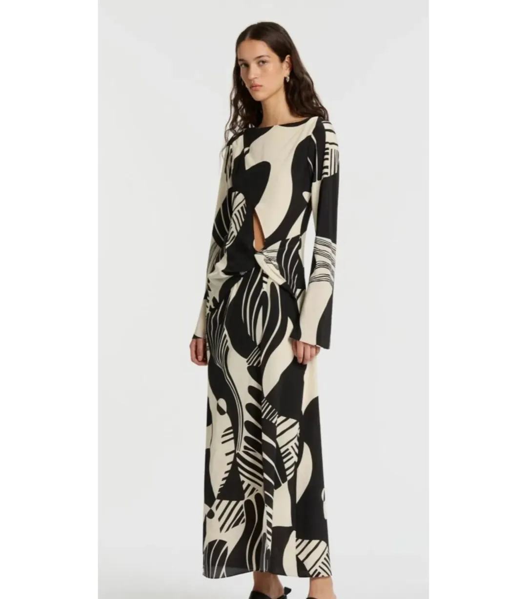Sir The Label Realisme Twist Maxi Dress Print Size 1 / AU 8 for rent on The Volte - main image