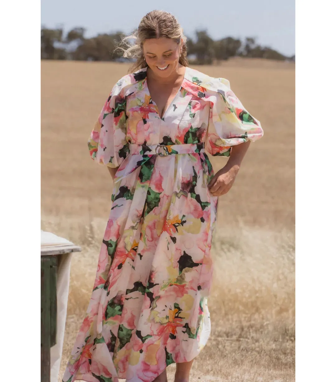 Acler Clayton Maxi Dress Daphney Posy Size AU 12 for rent on The Volte - main image