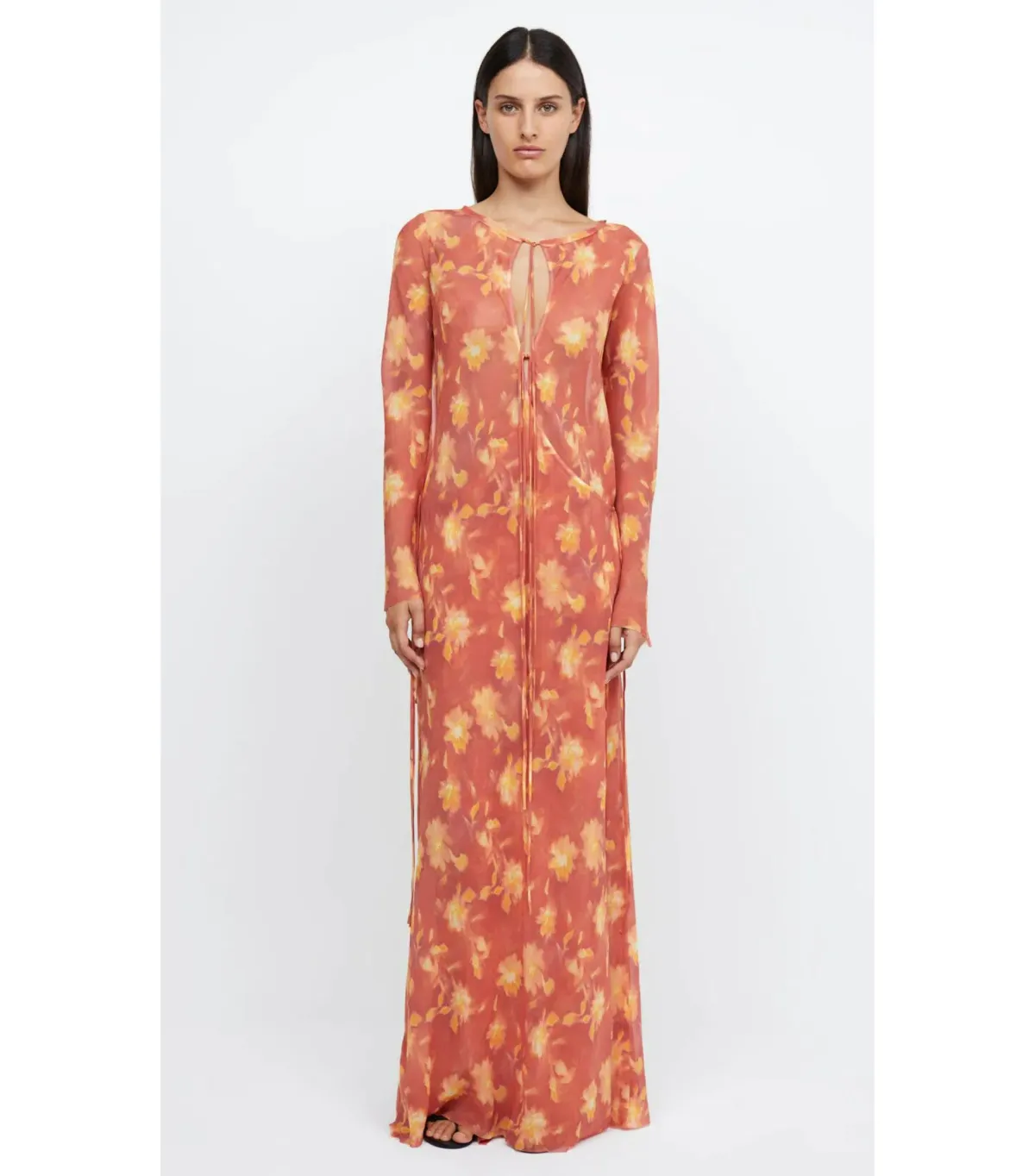 Bec & Bridge Azalea Wrap Long Sleeve Maxi Dress Lumen Floral Size AU 8 for rent on The Volte - main image