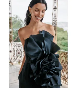 Aje Energy Midi Dress in Black Size AU 8  for rent on The Volte - image 1