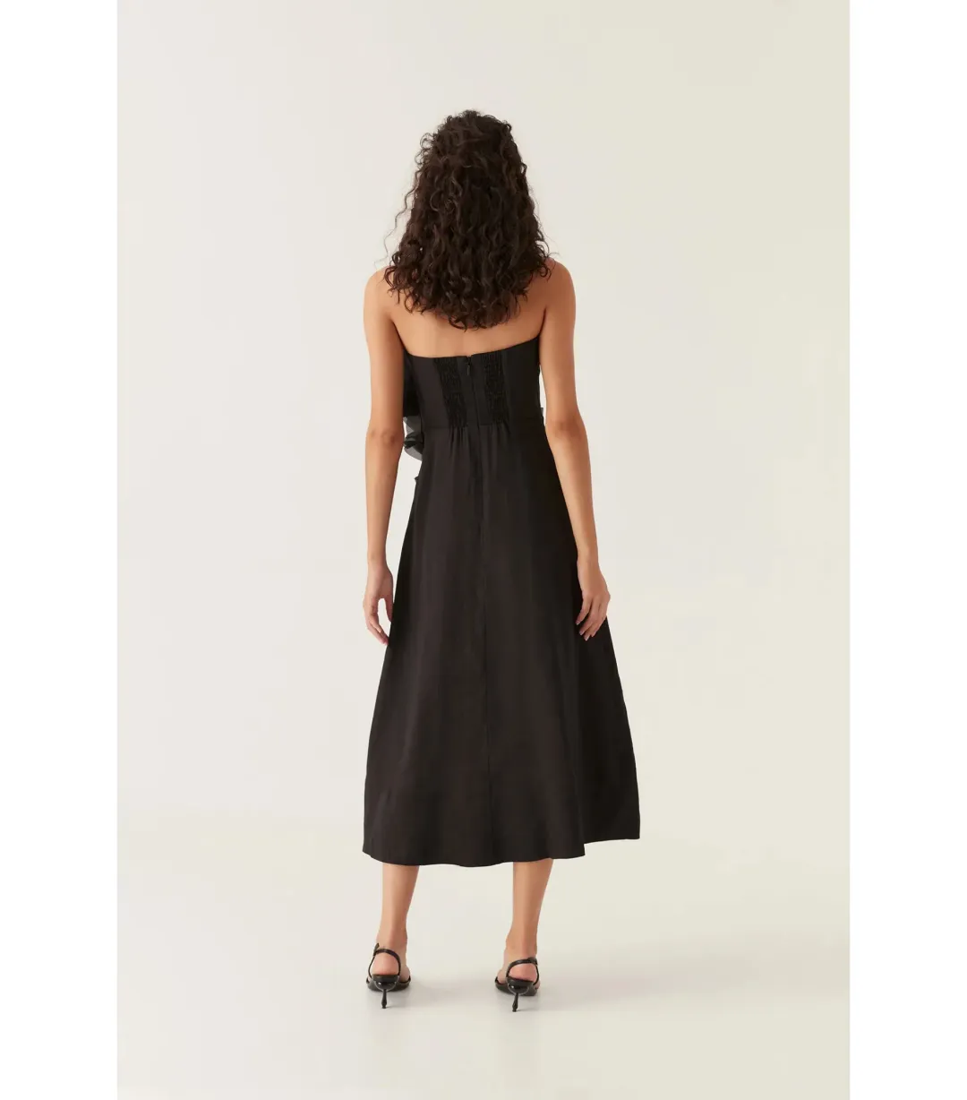 Aje Energy Midi Dress in Black Size AU 8  for rent on The Volte - main image