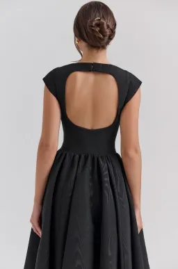 House of CB Debutante Moire Satin Backless Midi Dress Black Size S / AU 8 for rent on The Volte - image 2