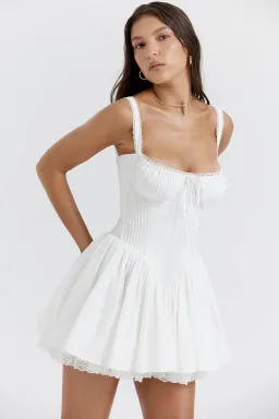 House of CB Pietra Corset Mini Dress White Size M / AU 10 for rent on The Volte - image 9