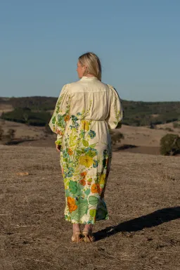 Alemais Constance Puff Sleeve Button Maxi Shirt Dress Size 14  for rent on The Volte - image 3