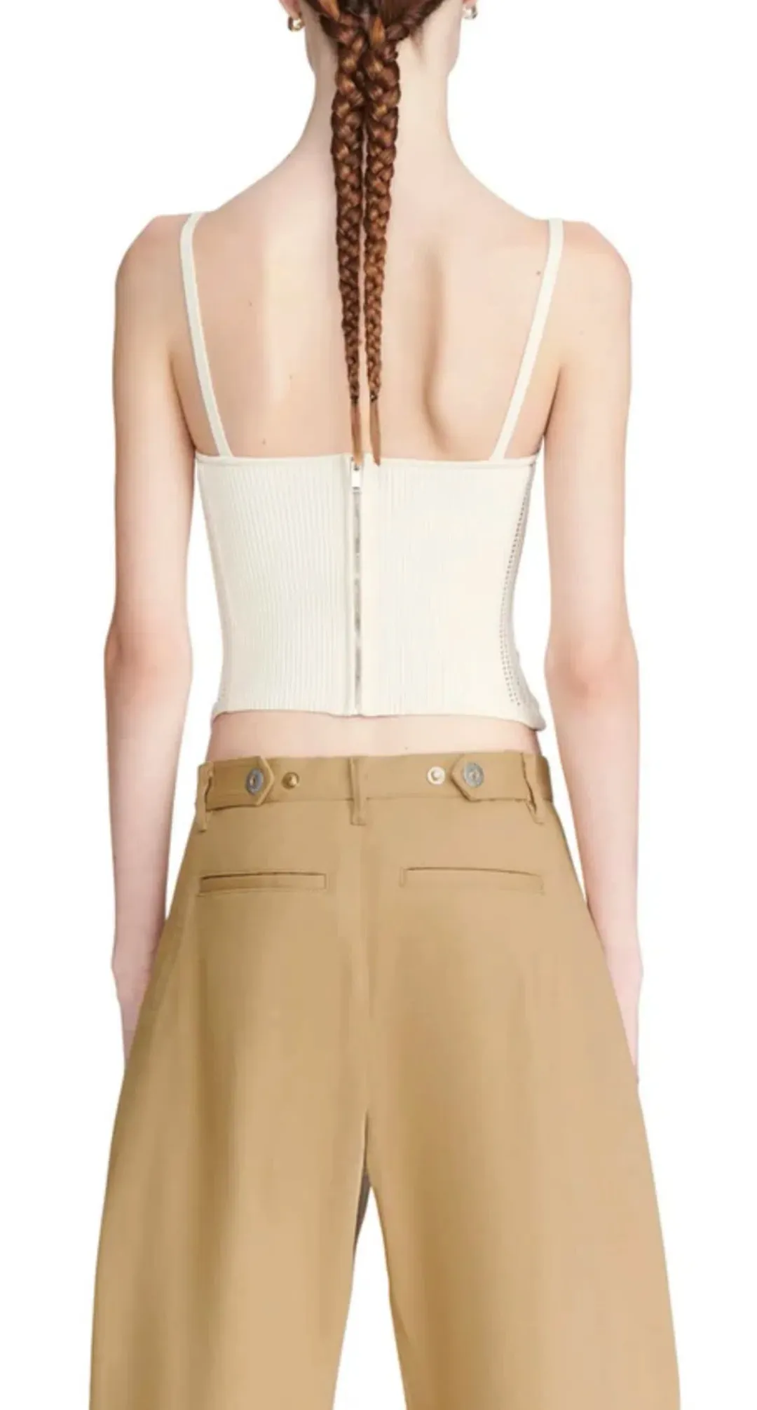 Dion Lee Laced Openwork Corset Cream Size XS / AU 6 for rent on The Volte - main image