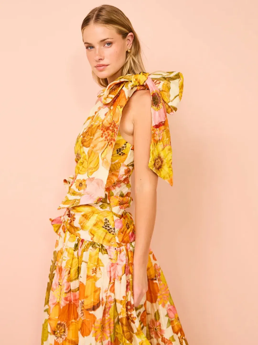 Alemais Silas One Shoulder Maxi Gown Multi Size 8 for rent on The Volte - main image