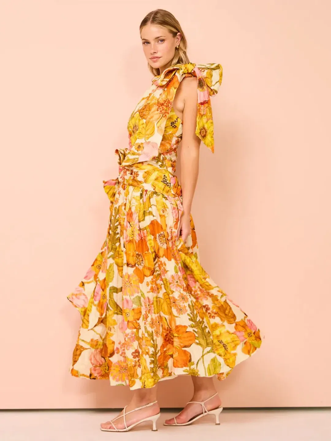 Alemais Silas One Shoulder Maxi Gown Multi Size 10 for rent on The Volte - main image