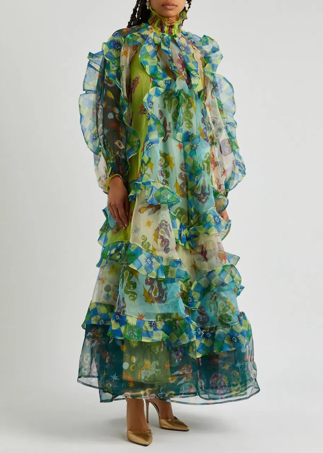 Alemais Guardian Ruffled Silk Organza Gown Size 10 Au for rent on The Volte - main image