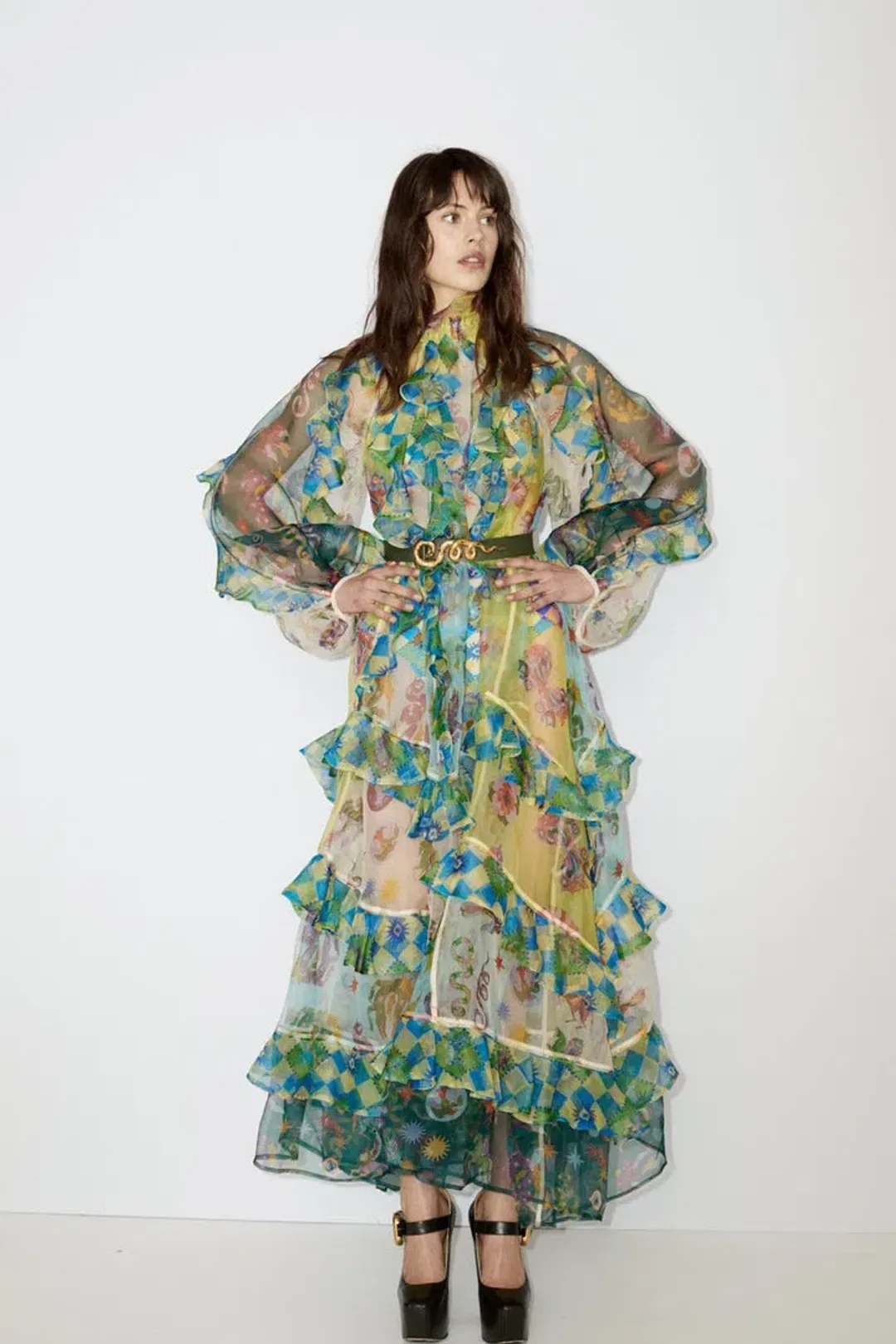 Alemais Guardian Ruffled Silk Organza Gown Size 10 Au for rent on The Volte - main image