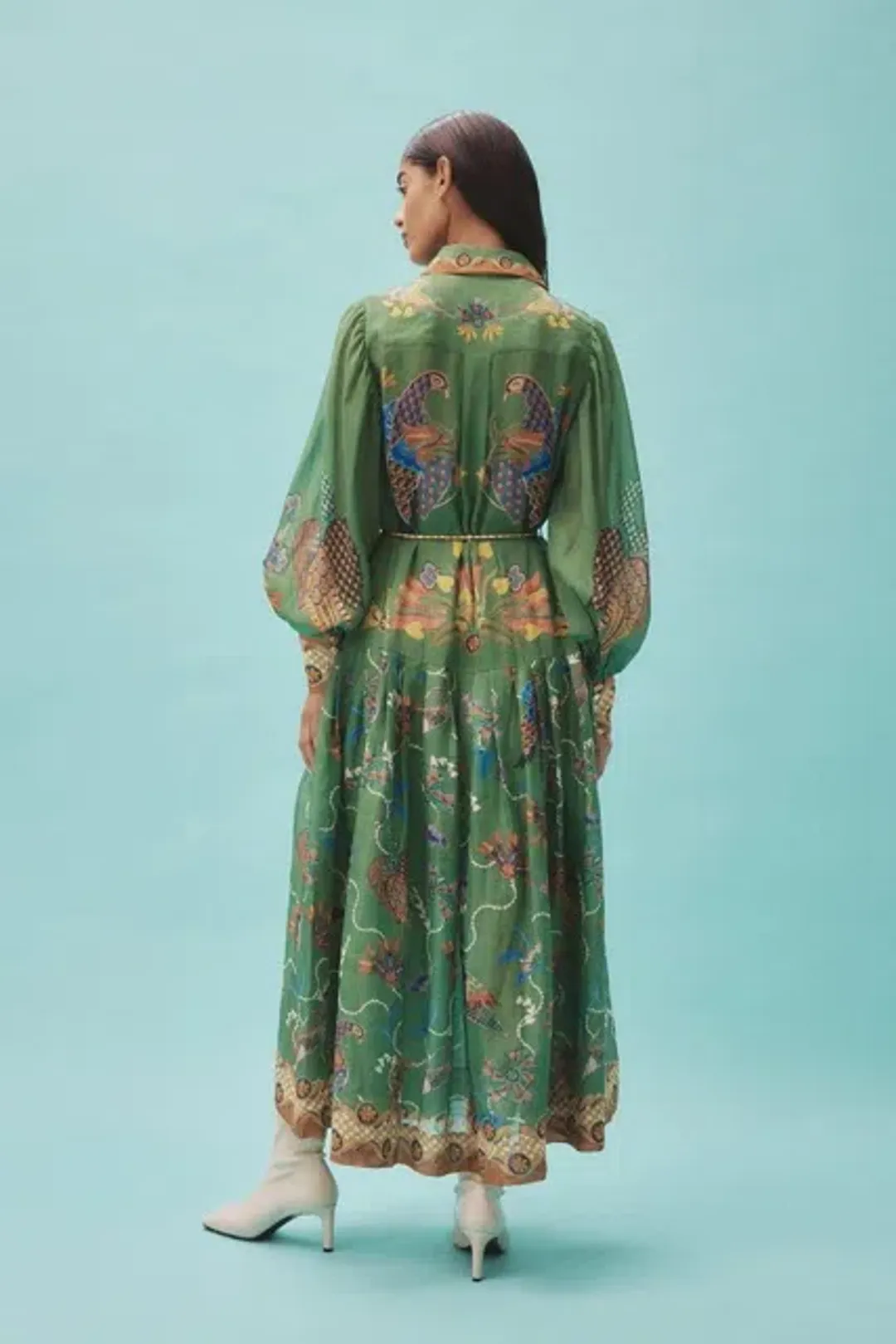 ALEMAIS Birdie Shirtdress in Jade Size 10 AU for rent on The Volte - main image