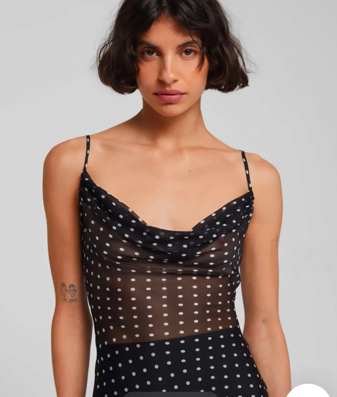 Rat & Boa Giselle Polka Dot Sheet Maxi  Dress Black Size Xxs / Size 6  for rent on The Volte - main image