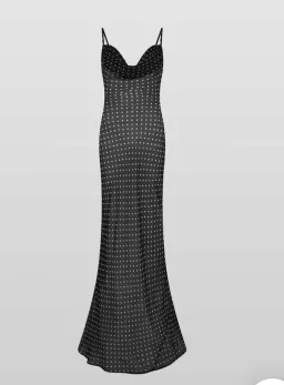 Rat & Boa Giselle Polka Dot Sheet Maxi  Dress Black Size Xxs / Size 6  for rent on The Volte - image 11