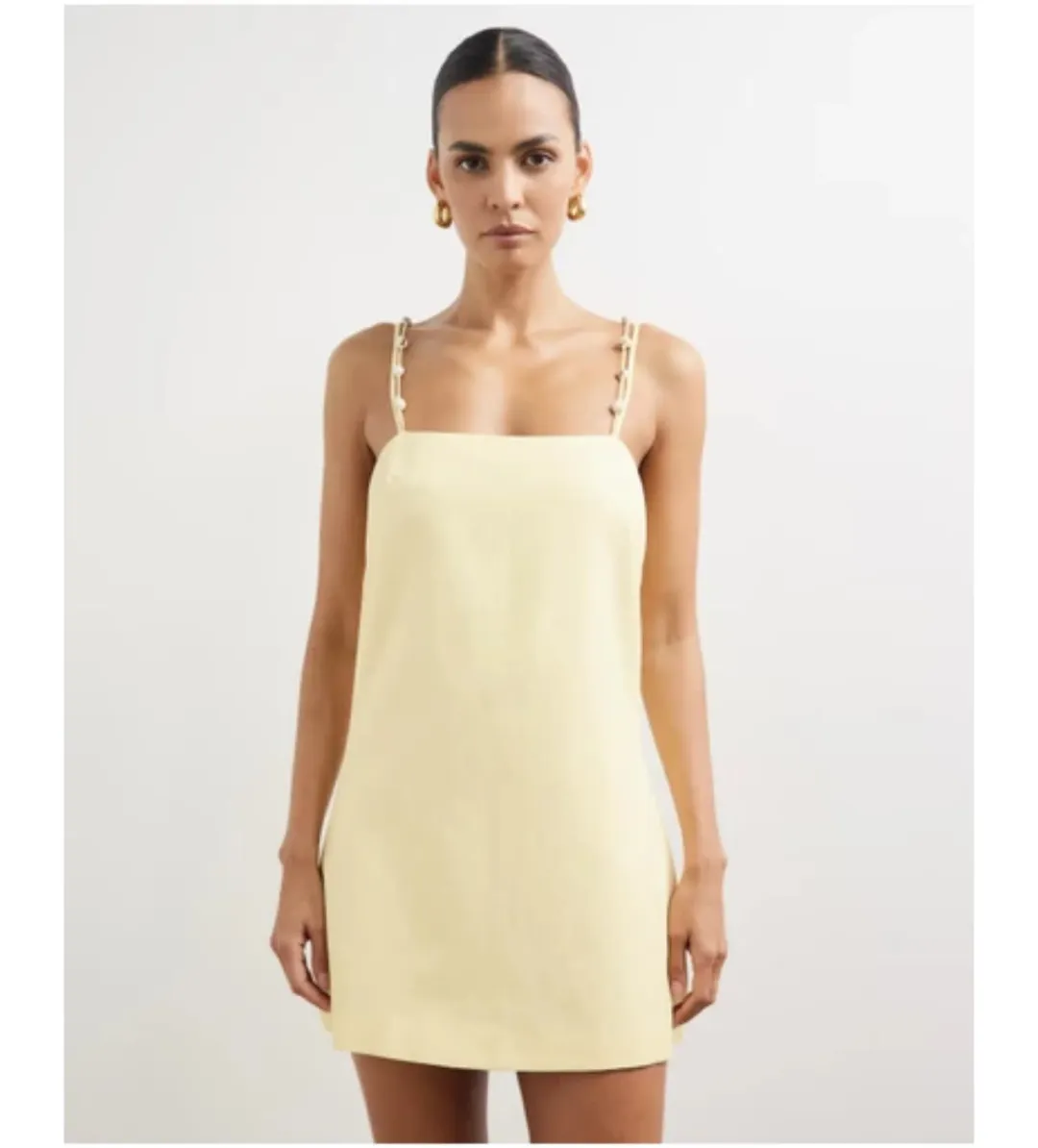 Lover Alizzi Beaded Lover Dress Soft Yellow Size 10  for rent on The Volte - main image