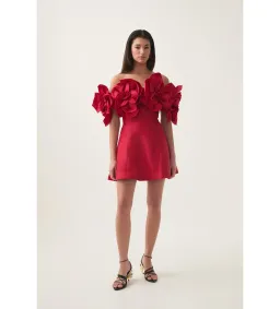 Aje Etta Mini Dress Red Size 6 for rent on The Volte - image 1
