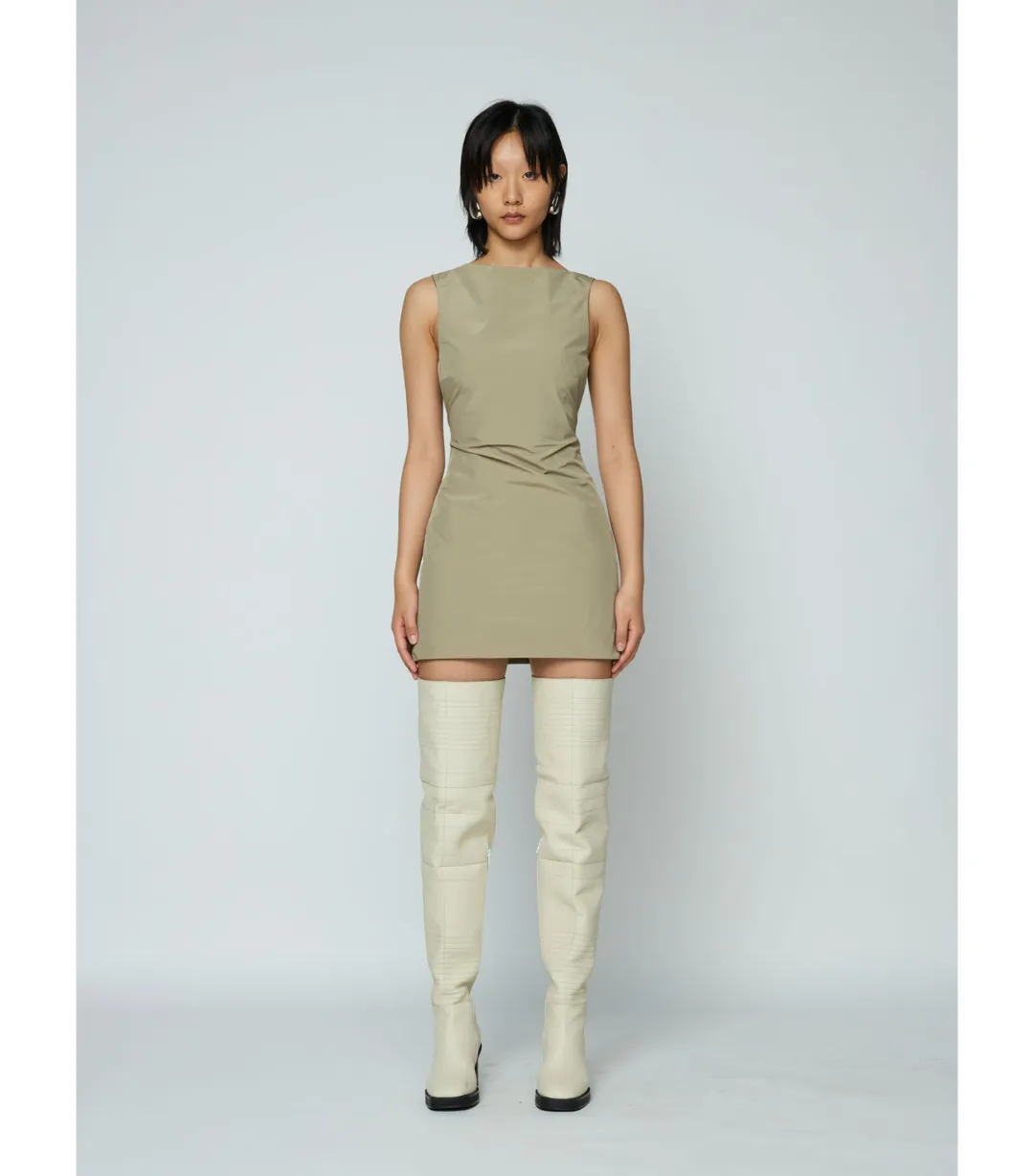 Wynn Hamlyn Sophia Mini Dress Cactus Green Size AU 6  for rent on The Volte - main image