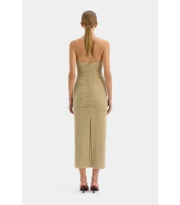 Sir the Label Jacques Knot Midi Dress Olive Size AU 6 for rent on The Volte - image 3
