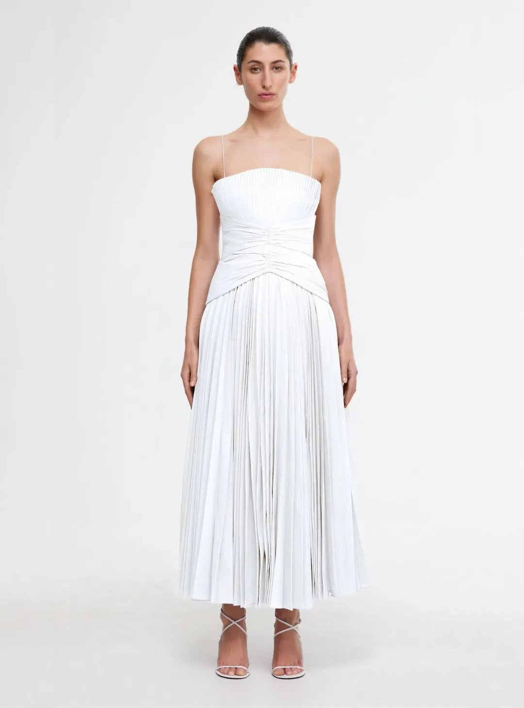 Acler Fairley Midi Dress Ivory Size 10 for rent on The Volte - main image